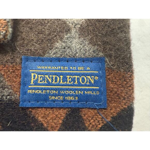 Pendleton Wool Wallet Gray Brown Black‎ Zipper Snap - Picture 2 of 8
